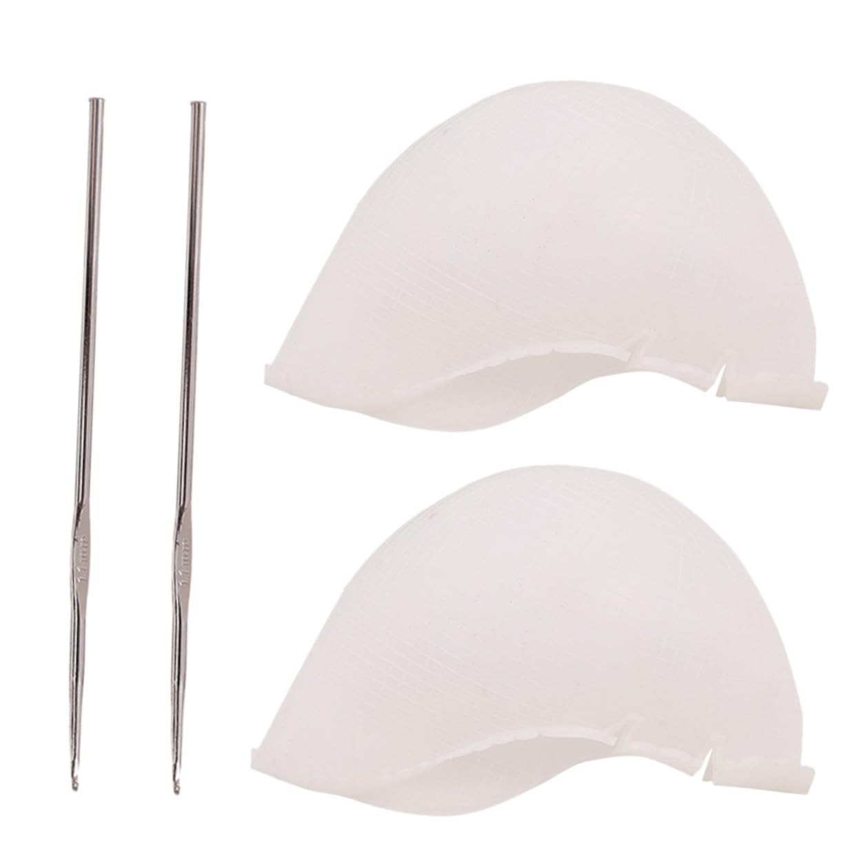 Juego de 2 Gorros para Teñir el Cabello de Silicona y Hierro con Aguja para Mechas, Fácil de Lavar, Adecuado para Uso Profesional y Doméstico