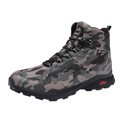 LANDHIK Chaussure de Randonnée pour Homme de Marche Imperméables Bottes Vert 42