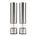 CoZroom Automatic Stainless Steel Pepper and Salt Grinder, Multipurpose, Durable, Easy to Adjust and Refill, Pack of 2