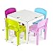 Humble Crew Kids Table and 4 Chair Set, White Table with Chairs - Sturdy Toddler Activity Table for Playtime, Arts, Crafts, Reading, and More - 5-Piece Children’s Furniture for Daycare Playroom