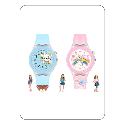 SPIKY Analog Watch for Kids | 3D Cartoon | 7 Multicolor LED Luminous Lights with Silicone Strap | Unisex Best Birthday Gift | Analogue Wrist Watches for Boys & Girls | Age 3-10 yrs