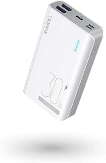 ROMOSS 10000mAh 30W Portable Charger Mini Power Bank, PD3.0 QC4.0 Dual USB outputs Ultra-Compact Battery Pack, PD 27W High-Speed Charging Phone Charger for iPhone14,13,12,Samsung,Google,iPad and More