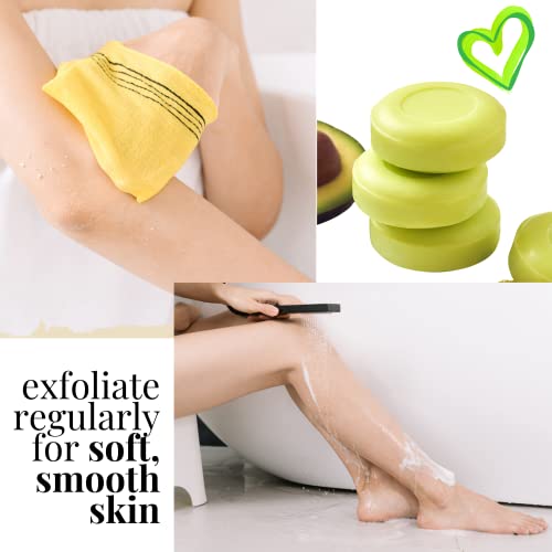 Exfoliating Body Scrub Soap With Korean Exfoliating Mitt - Foaming, Brightening Body Scrubs For Women Exfoliation - Body Exfoliator Sensitive Skin, Dry Skin Men (1 Pack) #TOP1