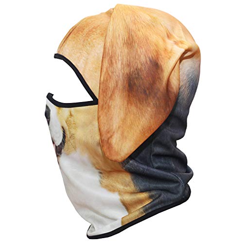 Image of WTACTFUL 3D Animal Ears Balaclava, Breathable Face Mask for Halloween