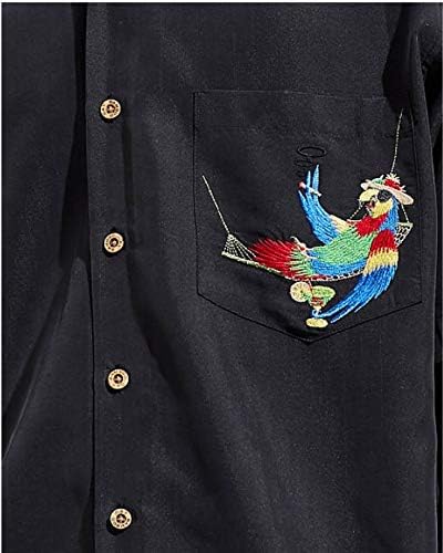 Bamboo Cay Mens Short Sleeve Always 5 Oclock Casual Embroidered Button Up Shirt - Image 6