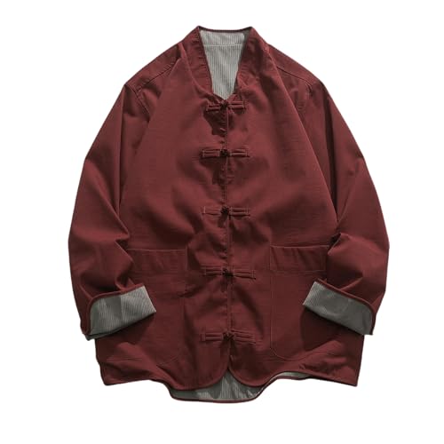 Manteau Hanfu homme ample style Tang réversible pour éliminer l'inconfort assis en automne
