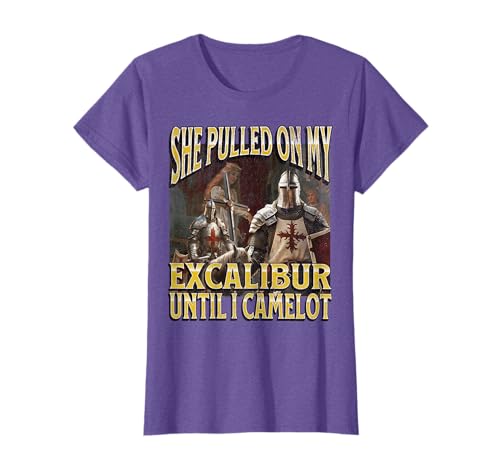 Pulled On My Excalibur Funny Offensive Knight Meme Bootleg T-Shirt