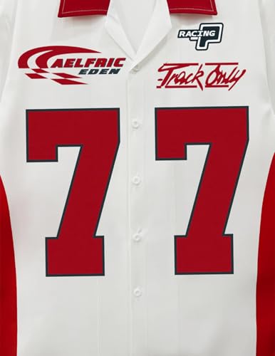 Aelfric Eden Button Down Shirts Unisex Grahpic Racing Print Short Sleeve Shirt Casual Streetwear 2025 Trendy Tops3