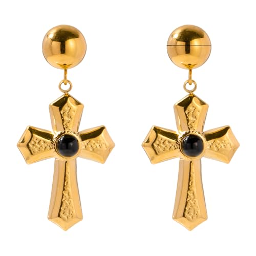 Ensemble collier croix oeil de tigre pour un cadeau d'anniversaire ou Halloween