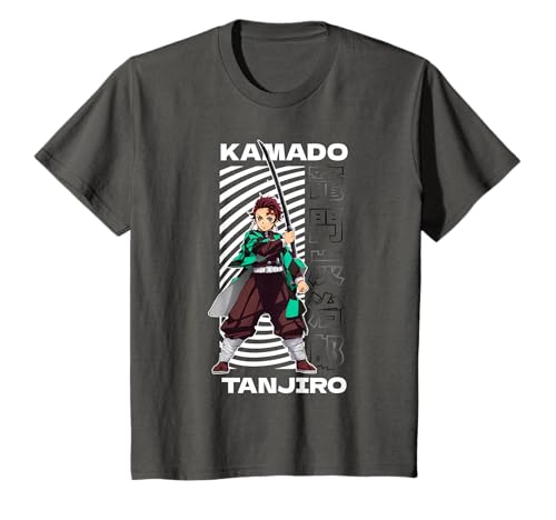 Image of Kids Demon Slayer: Kimetsu no Yaiba Tanjiro Kamado Bold Spiral T-Shirt
