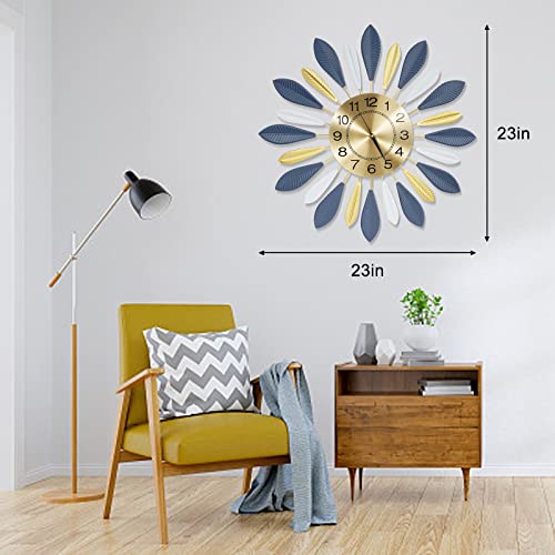 Baoxingege Large Wall Clock, 23 Inch Wall Clocks For Living Room Decor, Modern Metal Wall Clock Add The Beauty Of Life.decoration Living Room, Bar,Office,Dining,Kitchen #TOP4