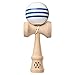 Kendama USA - Tribute - White w/ Blue Triple Stripes - Wooden Skill Toy- TRB307
