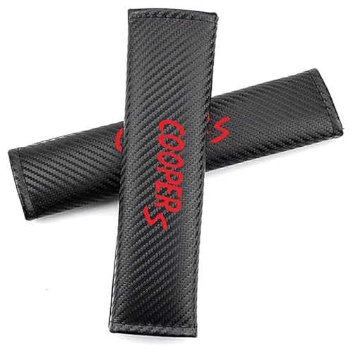WWMOZ Auto Cuscinetti Cinture Sicurezza,Protezione Cintura Sicurezza Auto,per Mini Cooper S,Traspirante Confortevole Rimovibile Copricintura