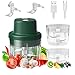 Yumzeco Mini Hachoir électrique Viande,300ML/150ML Mini Petit Mixeur Robot Culinaire Hachoirs avec 3 Lames Tranchantes pour la Viande de Chili Fruits Légumes Oignons Ail Gingembre Broyeur Hachoir