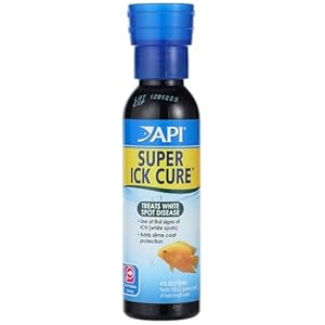 API LIQUID SUPER ICK CURE Fish remedy, Freshwater and Saltwater Fish Medication 4 fl oz(Pack of 1), White
