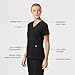 Wink Scrubs for Women, W123, Stylized V-Neck Tops with 5 Pockets Black