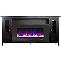 Cambridge Somerset 70-in. Mahogany TV Stand with Multi-Color LED Flames, Driftwood Log Display, and Remote Control, CAM6938-2MAH Electric Fireplace