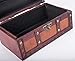 Vintiquewise(TM Decorative Wood Leather Treasure Box (Large Trunk Only)