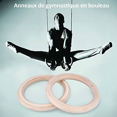 Anillas de gimnasia profesionales de madera 32mm miniatura 5
