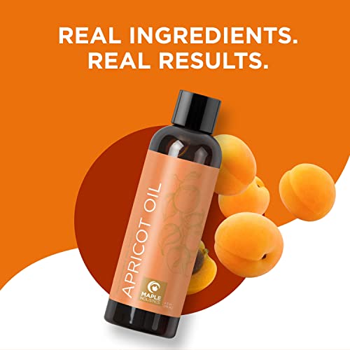 Apricot Oil For Hair Skin And Nails - Nourishing Pure Apricot Kernel Oil For Deeply Hydrating Anti Aging Skin Care - Lightweight Fast Absorbing Body Oil And Carrier Oil For Essential Oils Mixing 4Oz #TOP6