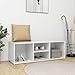 organizer na buty Ławka na buty, stojak do przechowywania butów Stojak na buty Organizer na buty Półka na buty Organizer Ławka do przechowywania butów Biała 105x35x35 cm Płyta wiórowa