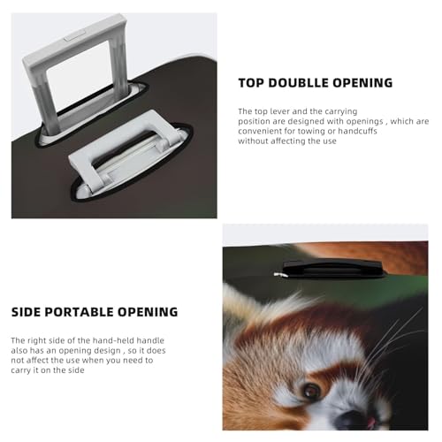 Animal Red Panda Luggage Cover Dustproof Suitcase Cover Elastic Washable Travel Luggage Protector Suitcase Protector Stretch Baggage Protector for 18-32 Inch Luggage X-Large4