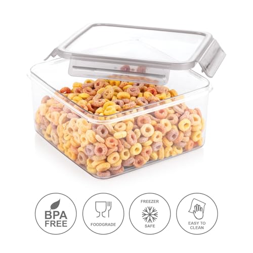 Image of INKULTURE Air Tight Food Storage Container Set of 03 (500ml + 1000ml + 2000ml) | BPA-Free Leakproof Plastic Kitchen Containers with Lid | Fridge & Pantry Organizer Box for Fruits, Vegetables Etc.
