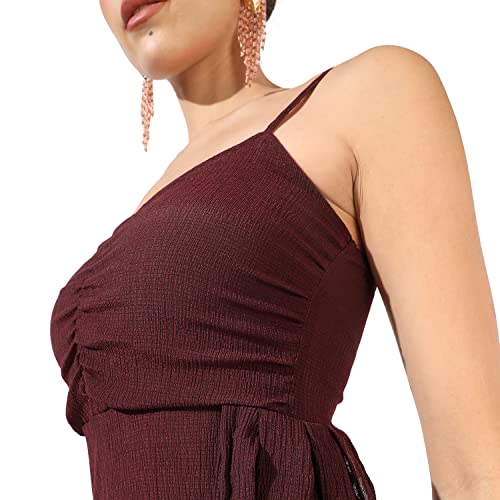 Image of PINACOLADA Women's Solid Dress for Casual Wear | Regular Sleeve | Quality Stretchable Fabric | Dress Crafted with Enhanced Stretch and Comfort Fit for Everyday Wear