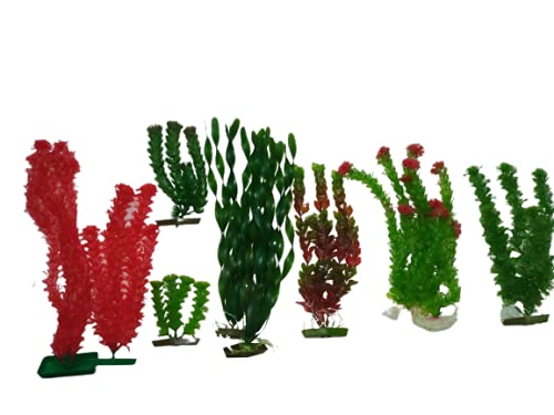 AQUATICA ENTERPRISES Assorted Artificial Green Grass Water Plant for Fish Tank Aquarium Decor Ornament Decoration (Colour May Vary) - 5inTO 16in Size Pack of 10 (B091KGK4XP) Amazon Price History, Amazon Price Tracker