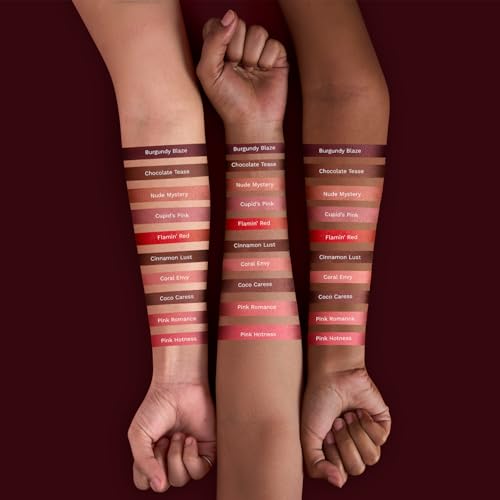 Image of Pilgrim Matte Me Up Bullet Lipstick 4.2g | Creamy, Lightweight, Bold, Non Drying | SPF 30 | Enriched With Hyaluronic Acid & Spanish Squalane | Lipstick for dusky skin tone | Coral Envy-01