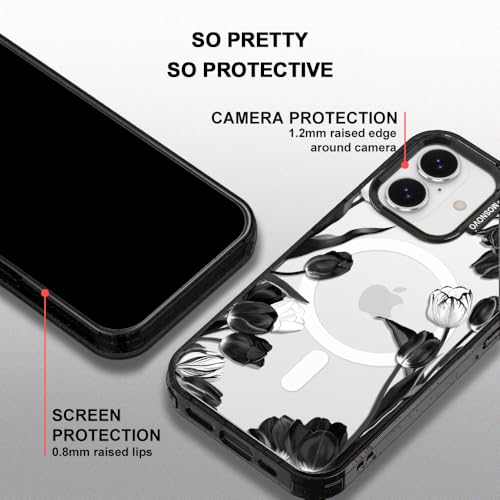 Coque iPhone 17 transparente noire compatible MagSafe et antichoc