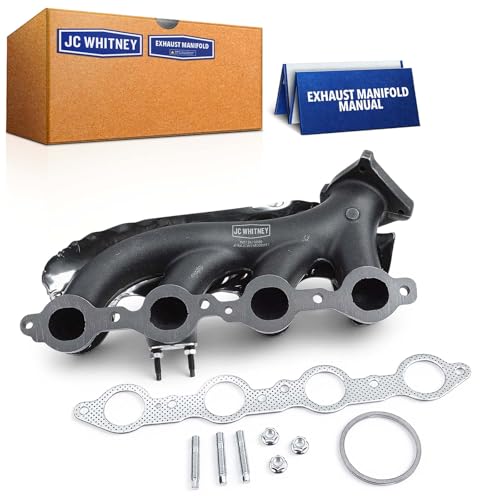 JC Whitney JFBAJCWEMD00041 Left Exhaust Manifold Kit - Compatible with Chevrolet Silverado 1500 99-13 Silverado 2500 99-04 Silverado 3500 01-06 GMC Sierra 1500 99-13 - 4.8L 5.3L 6.0L 6.2L Cyl.8