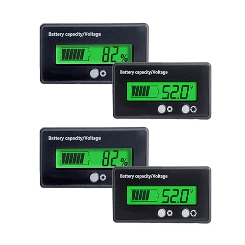 Image of 2Pack Golf Cart Battery Capacity Voltage DC 12V 24V 36V 48V 72V Battery Meter Tester Gauge Monitors Lithium ion Lead-Acid Batteries Indicator for Golf CART Yamaha Club CAR EZGO Motorcycle Most Car