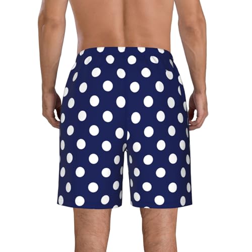 Polka Dots Beach Shorts Mans Casual Board Short Quick Dry Elastic Waist Drawstring Summer Short Pants Swim Trunks2