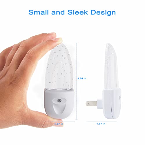 Greenic Multicolor Led Night Light 4 Pack Bubble Pattern With Dusk To Dawn Sensor, Rotating 8 Colors, Plug In Night Light For Bedroom, Kids Room, Bathroom #TOP2