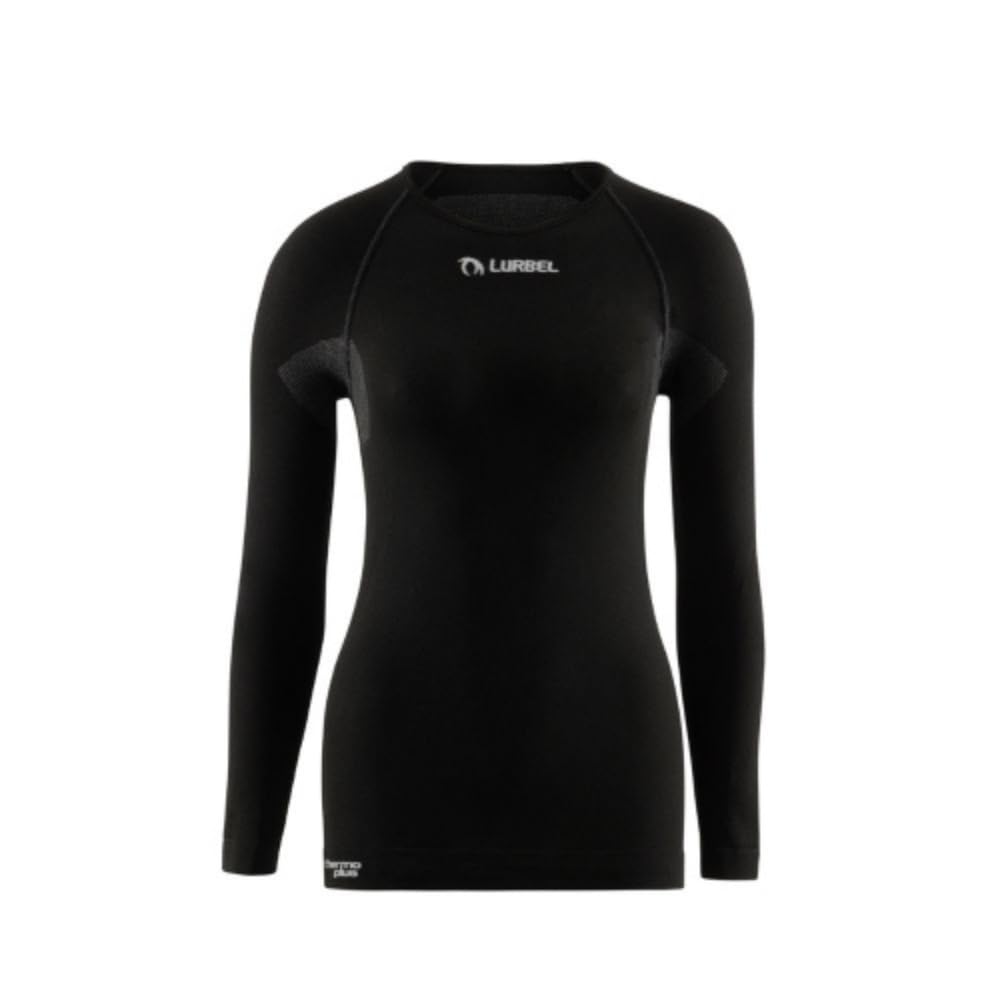 Lurbel Alaska Long Sleeves W, Camiseta térmica Mujer, Camiseta de Trekking, Ropa Interior térmica, Camiseta Manga Larga térmica. (Negro - S)