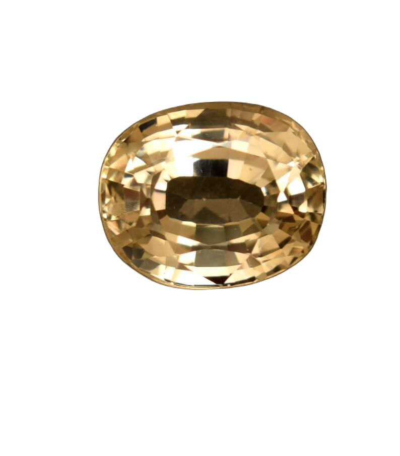 Saphir jaune gemme ovale pour sublimer vos bagues et colliers faits main