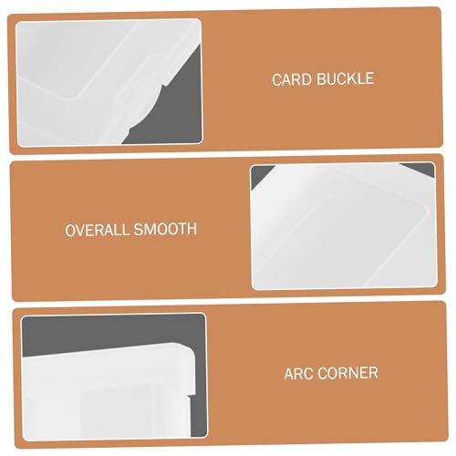 Boîte de classement plastique A4 lot de 4 rangements transparents pour documents et magazines - 6