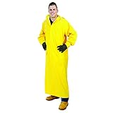 Galeton 12560-XXXL-YW Repel Rainwear 0.35 mm PVC 60' Raincoat for More Coverage, 3XL, Yellow