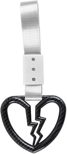 Miniatura 4 de Q1-TECH, JDM Tsurikawa Anillo japonés de metro, tren, autobús, mango de corazón roto, correa de mano, anillos de advertencia para parachoques