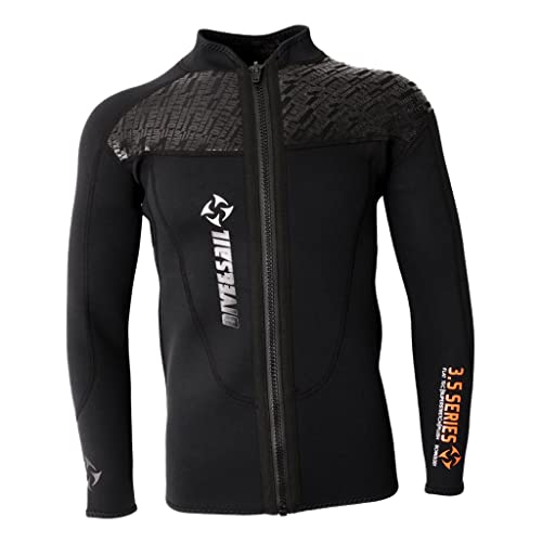 Chaqueta de neopreno para buceo hombre RNXRZANK, protección contra erupciones, color negro, tamaño 3X-Large miniatura 7