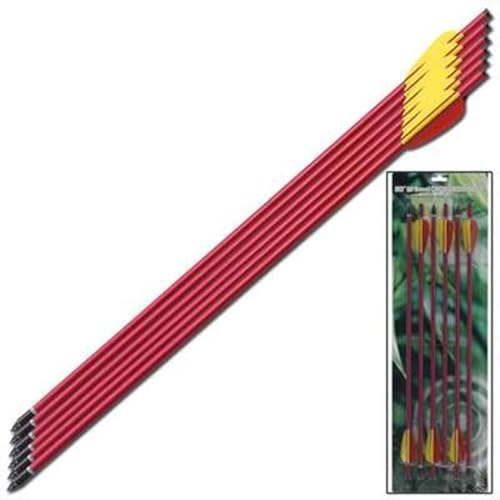 Armory Replicas™ - Replacement Archery Arrows for Crossbow - Assorted Pack of Dart Arrows Sports and Outdoor - Extra Aluminum Survival Arrow Red