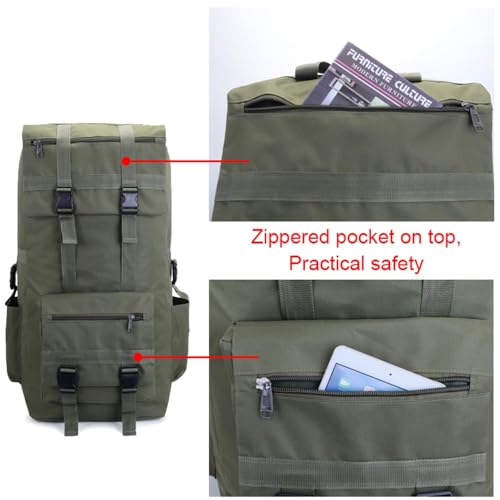 Mochila impermeable para senderismo 120L verde miniatura 5