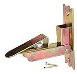 ✔ TECHNISCHE DATEN - KOTARBAU Fensterladenhalter: Montageblech - 120x35mm, Stärke 2,5mm, Gesamthöhe 120mm, Arm 85x25mm, Verschluss 80mm, Durchmesser der Montagelöcher 5mm, Farbe: Verzinkt Gelb, Gewicht 237g