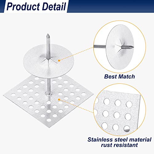 PATIKIL 200pcs Perforated Insulation Pins 2-1/2 inch, 1.5in Self ...