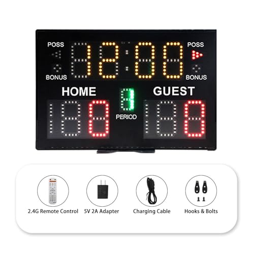 Marcador Digital LED para Baloncesto y Otros Deportes miniatura 3