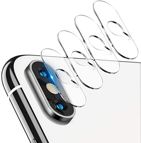Tensea Back Camera Lens Protector Apple iPhone Xs Max/Xs/X Tempered Glass Film Screen Protector, Anti-Scratch, Anti-Fingerprint, Ultra Thin, High Definition, 4 Pack