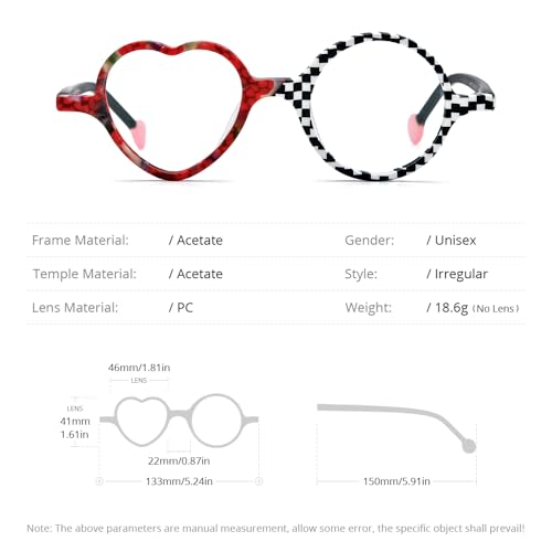Image of HEPIDEM Multicolor Acetate Glasses Frame Men Women Round Eyeglasses Optical Spectacles 9377