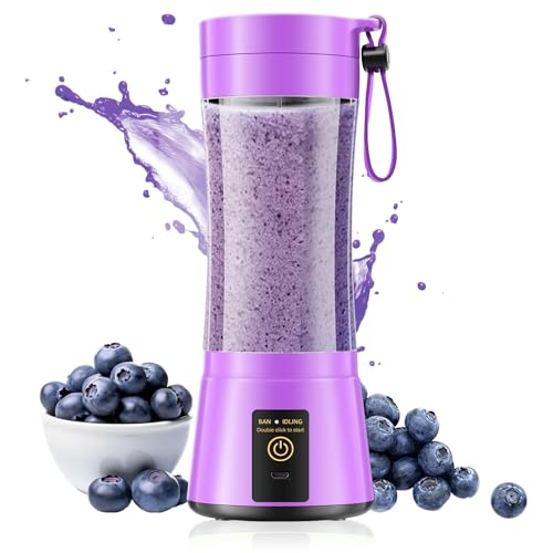 Image of Portable Blender Personal Size Blender - 12 Oz BPA Free Travel Cup Make Smoothies and Shakes, Cordless, Lightweight Suit in Travel /Gym /Office