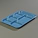 Carlisle FoodService Products Right-Hand Heavyweight 6-Compartment Melamine Tray 10